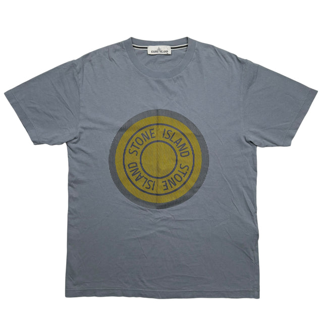 A/W 21 Stone Island 'Lenticular Two' Rubber 3D Logo T-Shirt - Grey
