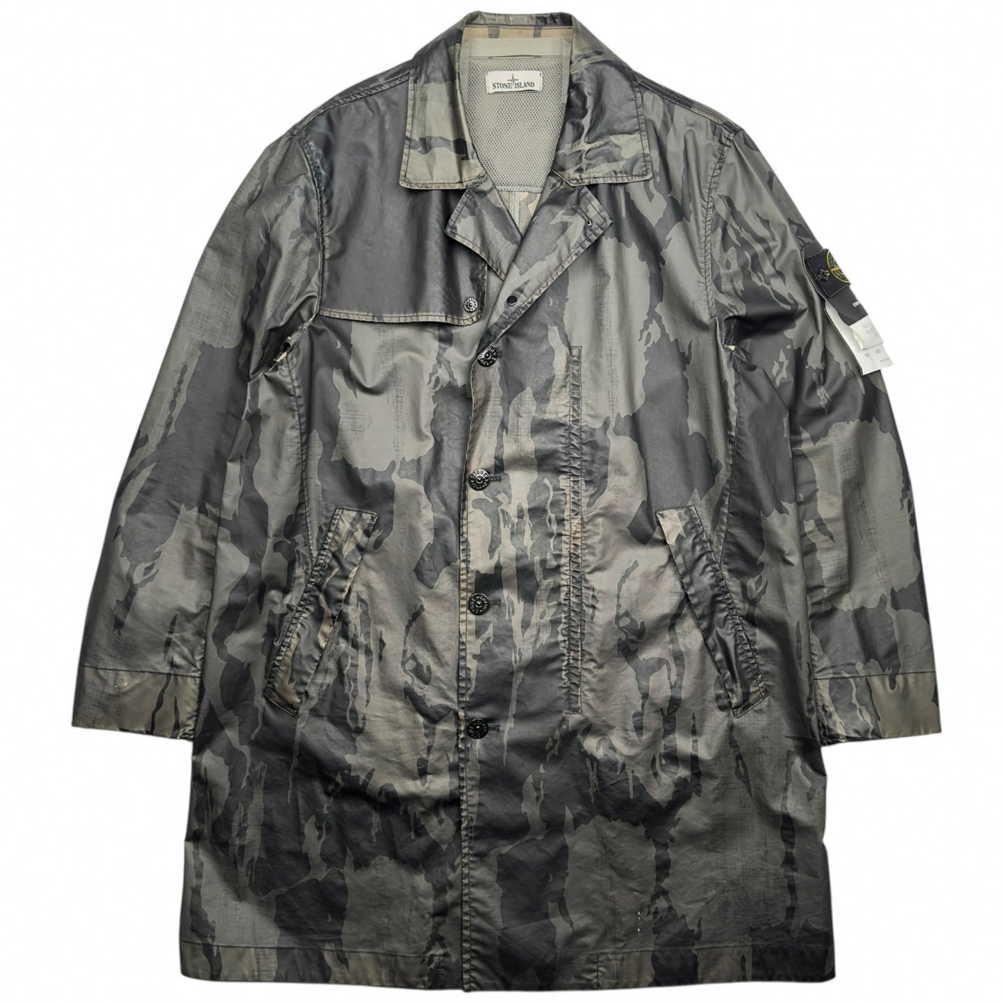 S/S 15 Stone Island Reverse Colour Process Raso Gommato Trench Coat