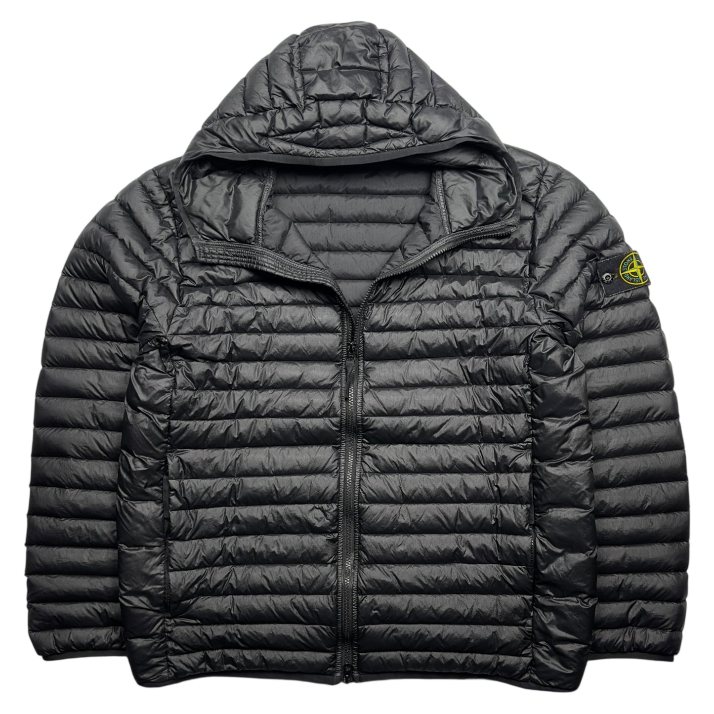 A/W 22 Stone Island Loom Woven Chambers R-Nylon Down TC Puffer Jacket - Black