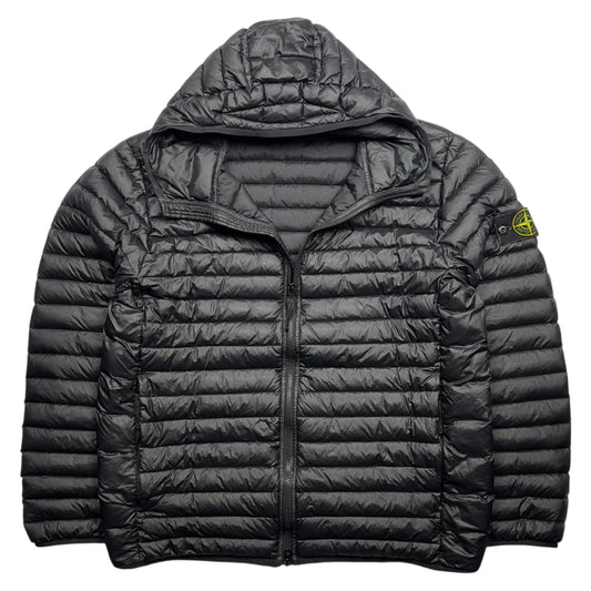 A/W 22 Stone Island Loom Woven Chambers R-Nylon Down TC Puffer Jacket - Black