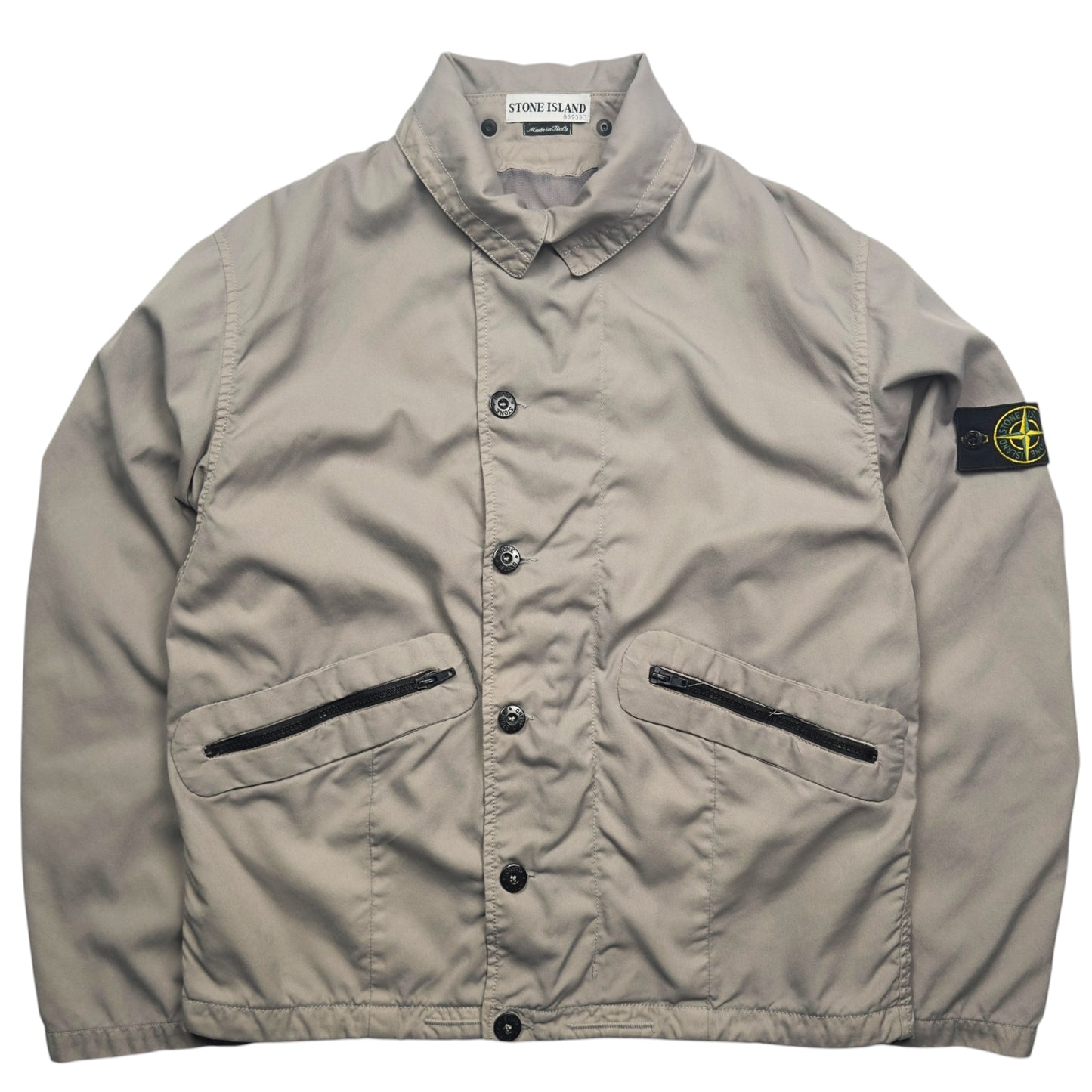 S/S 03 Stone Island Poly Canvas Flight Jacket - Grey