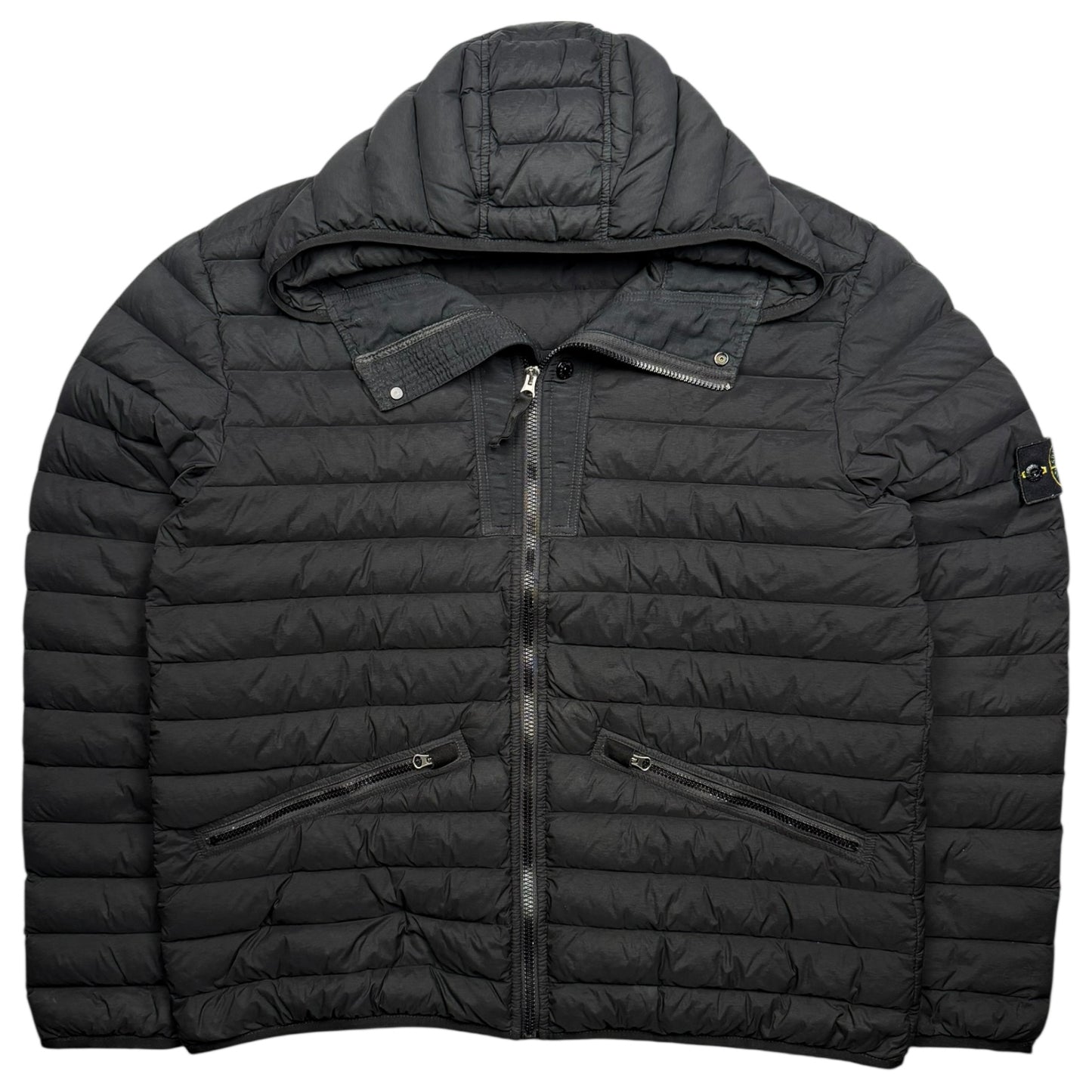 A/W 19 Stone Island Loom Woven Down Chambers Stretch Nylon Down TC Puffer Jacket - Black