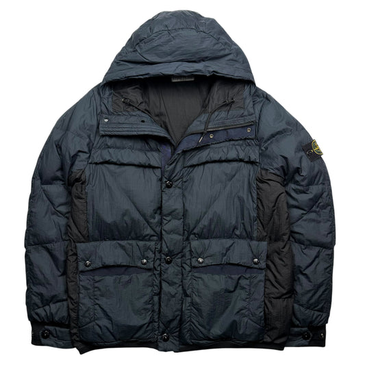 A/W 11 Stone Island Opaque Nylon Tela Down Puffer Jacket - Navy
