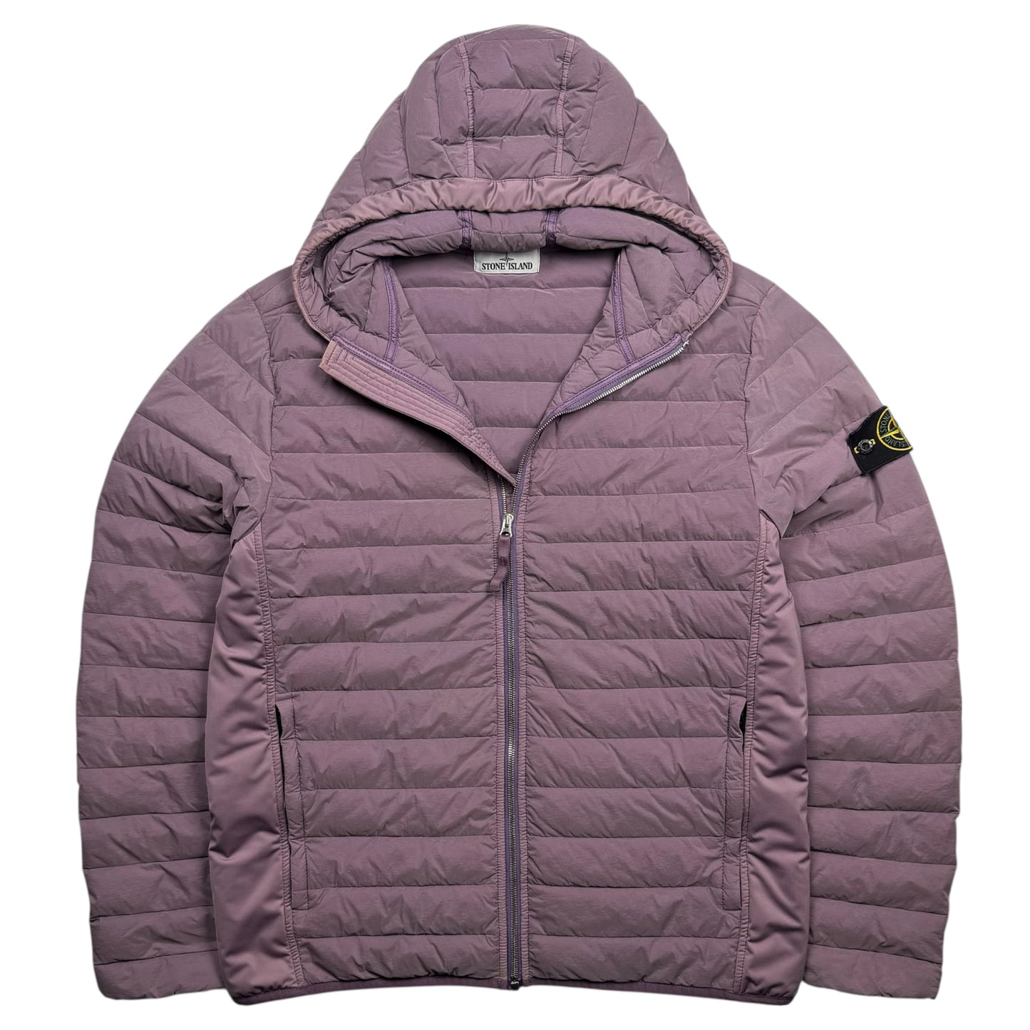 A/W 20 Stone Island Loom Woven Down Chambers Stretch Nylon Down TC Puffer Jacket - Purple