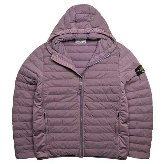 A/W 20 Stone Island Loom Woven Down Chambers Stretch Nylon Down TC Puffer Jacket - Purple