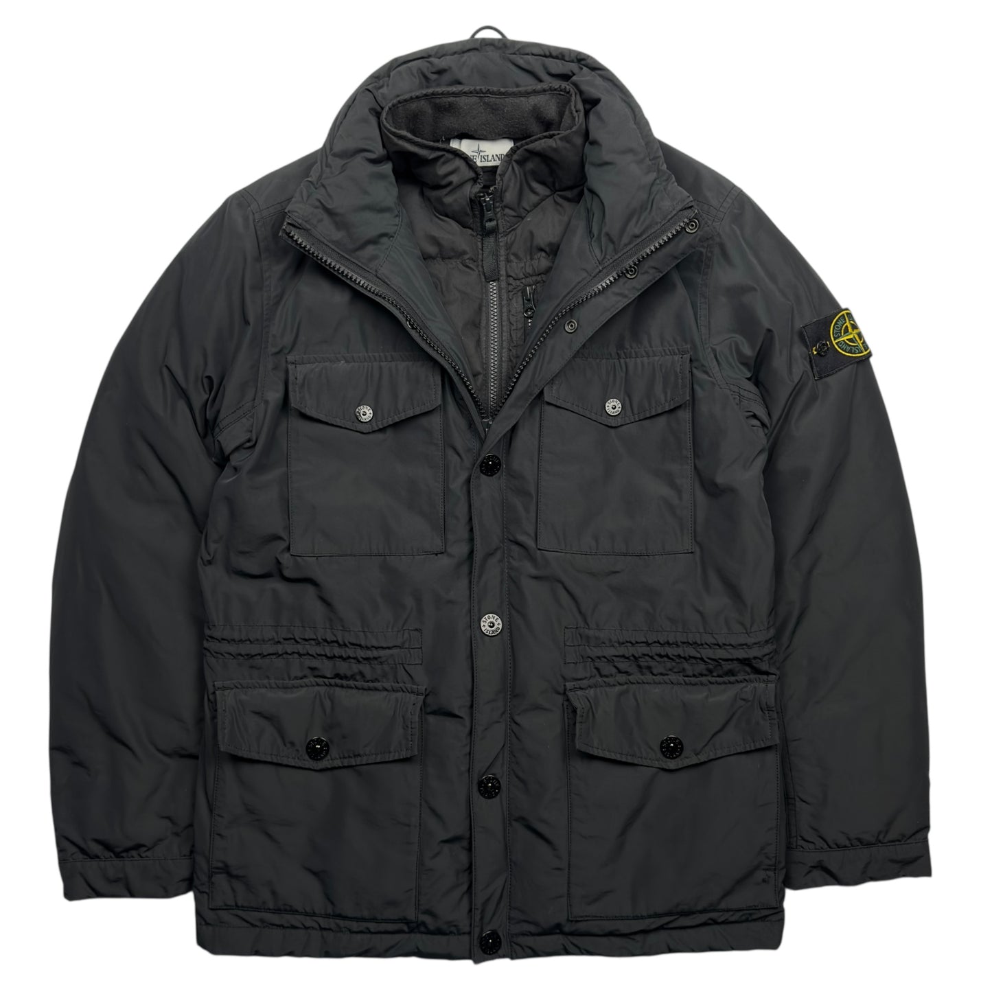 A/W 14 Stone Island Micro Reps Down Puffer Jacket - Black