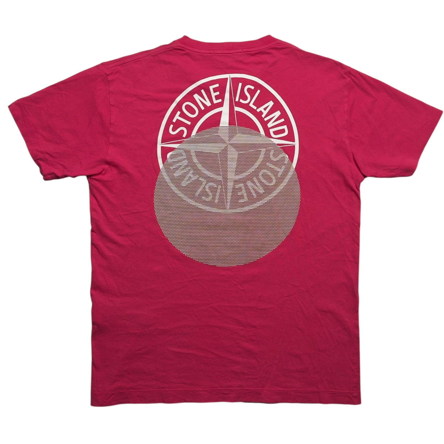 S/S 22 Stone Island Tricromia Three Print T-Shirt - Pink