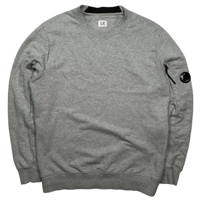C.P. Company Diagonal Raised Fleece Crewneck Sweater - Grey