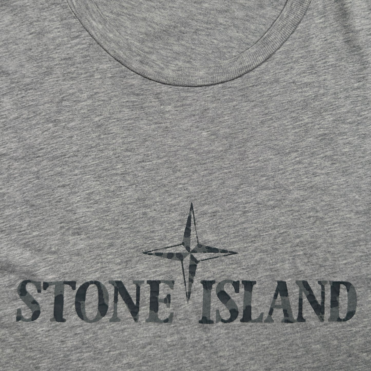 A/W 17 Stone Island Camo Print T-Shirt - Grey
