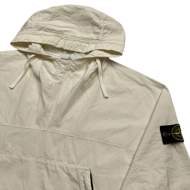 S/S 20  Stone Island Short Sleeve Cotton Blend Smock - White