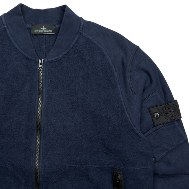 A/W 19 Stone Island Shadow Project Fleece Bomber Jacket - Navy