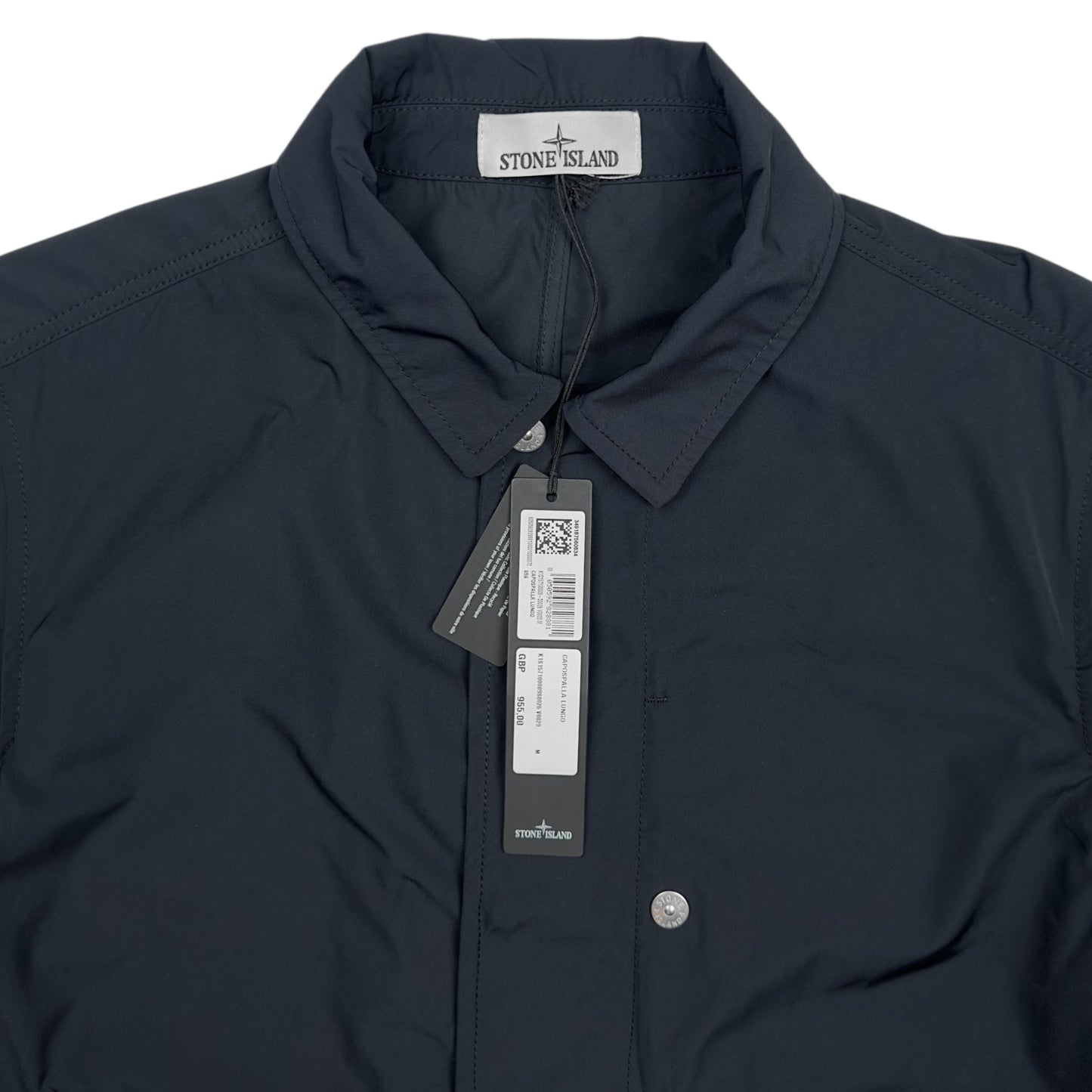 S/S 25 Stone Island Micro Twill Car Coat - Navy Blue