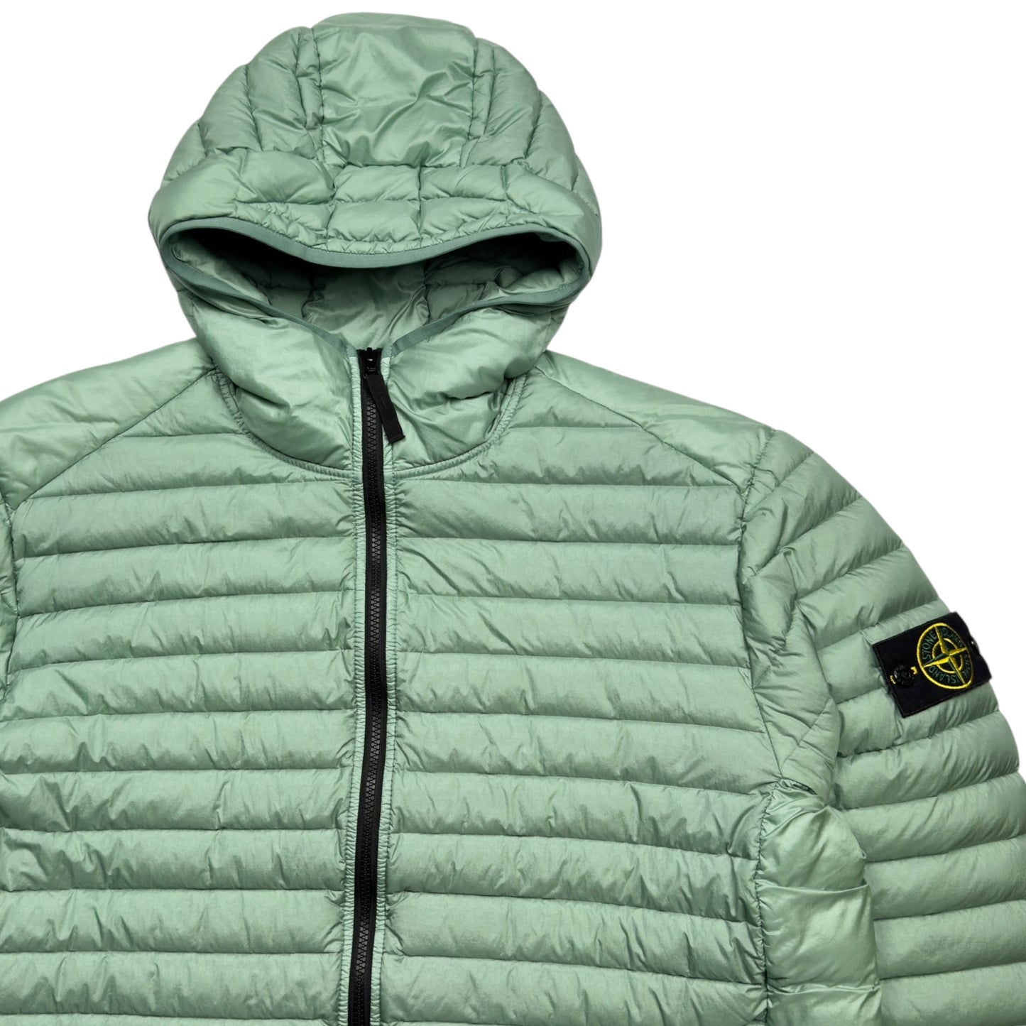 A/W 22 Stone Island Loom Woven Chambers R-Nylon Down TC Puffer Jacket - Sage Green