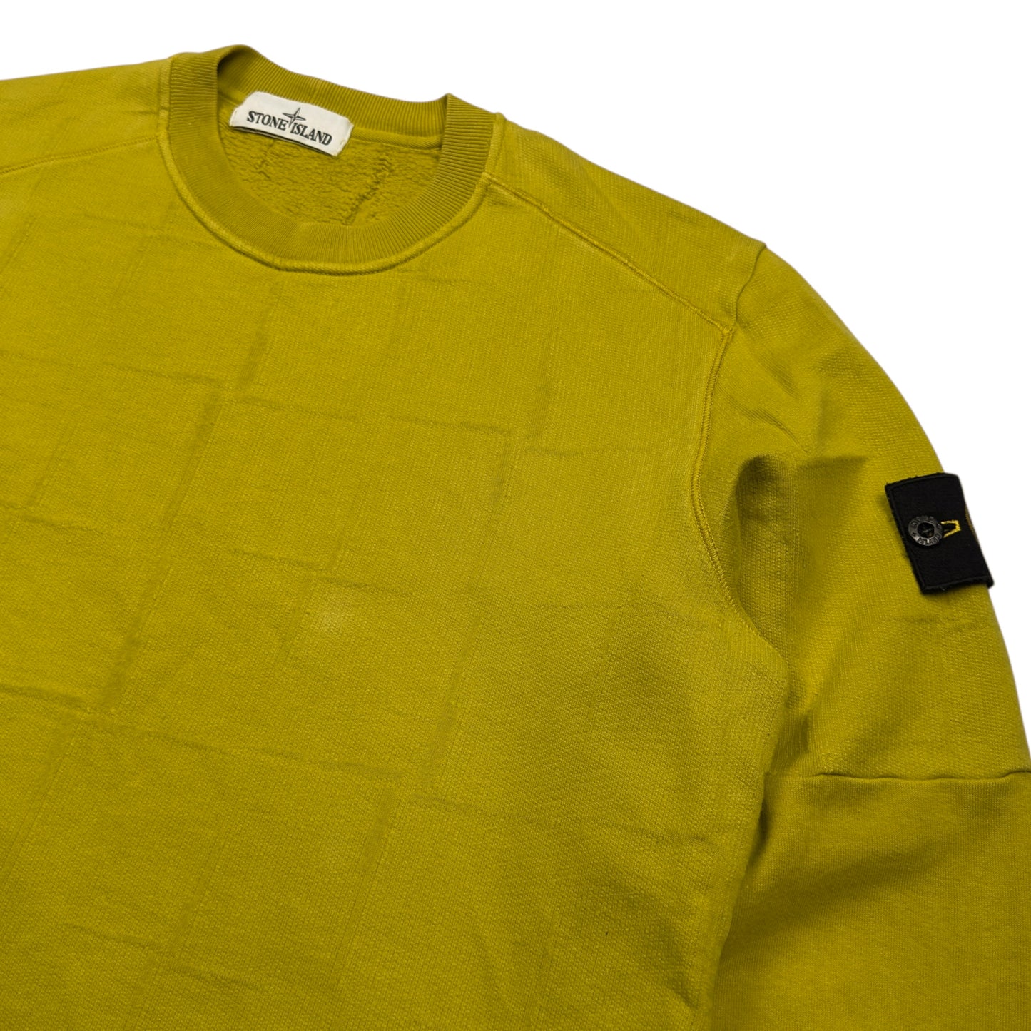 A/W 16 Stone Island House Check Crewneck Sweater - Yellow