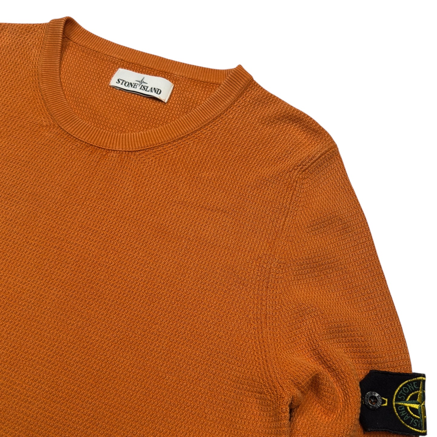 S/S 16 Stone Island Waffle Knit Sweater - Orange