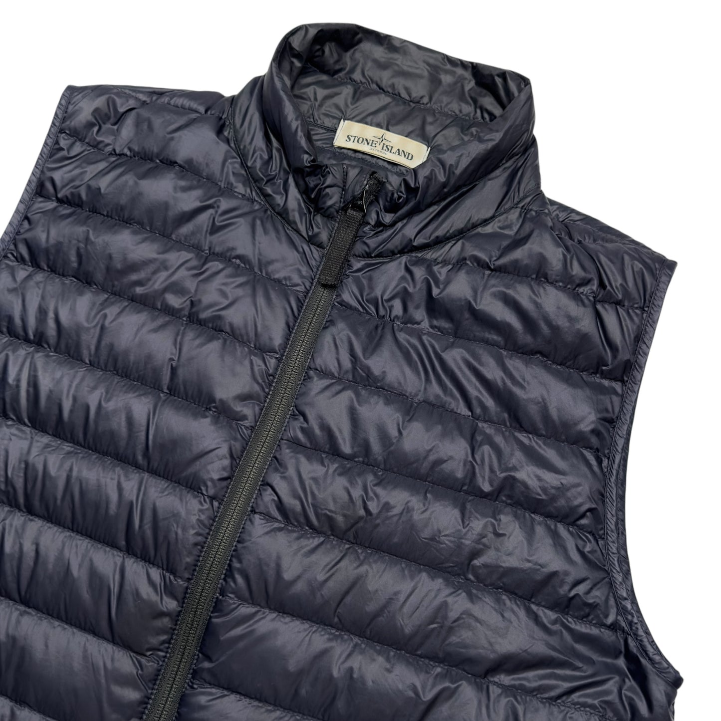 S/S 13 Stone Island Micro Rip Stop 7 Den Down Puffer Gilet - Navy