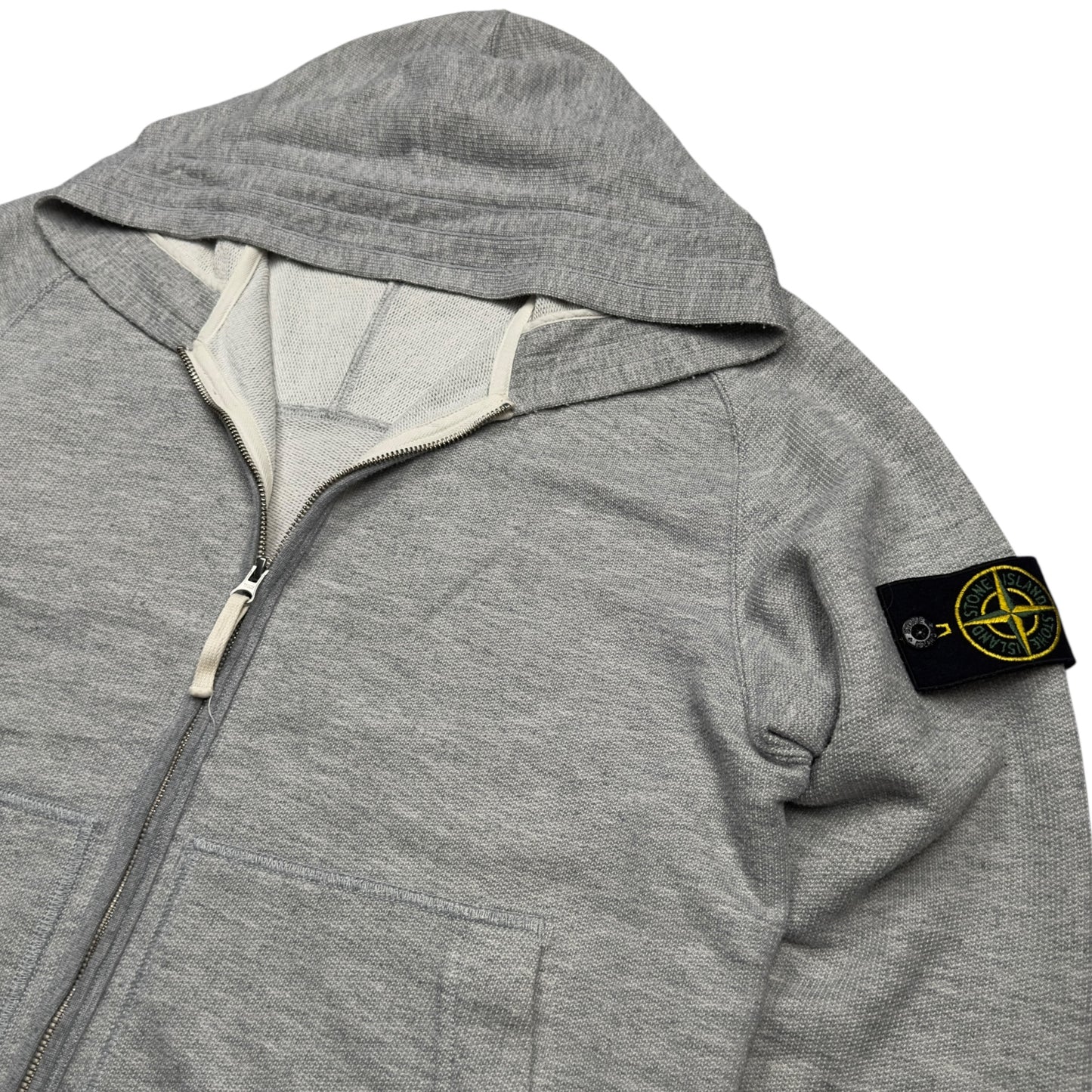 S/S 15 Stone Island Waffle Full Zip Hoodie - Grey