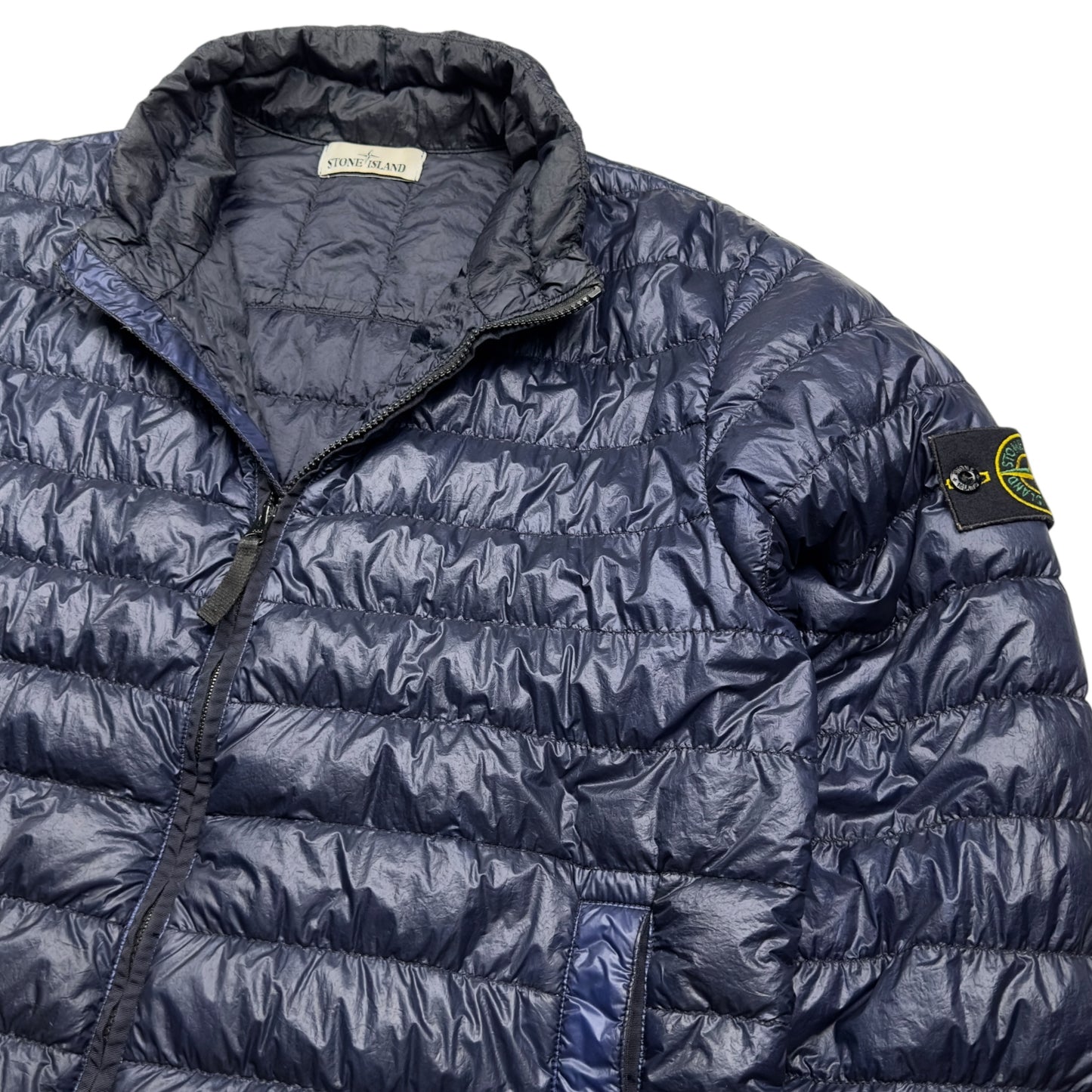S/S 16 Stone Island Down_26 GR X SQM_N Down Puffer Jacket - Navy