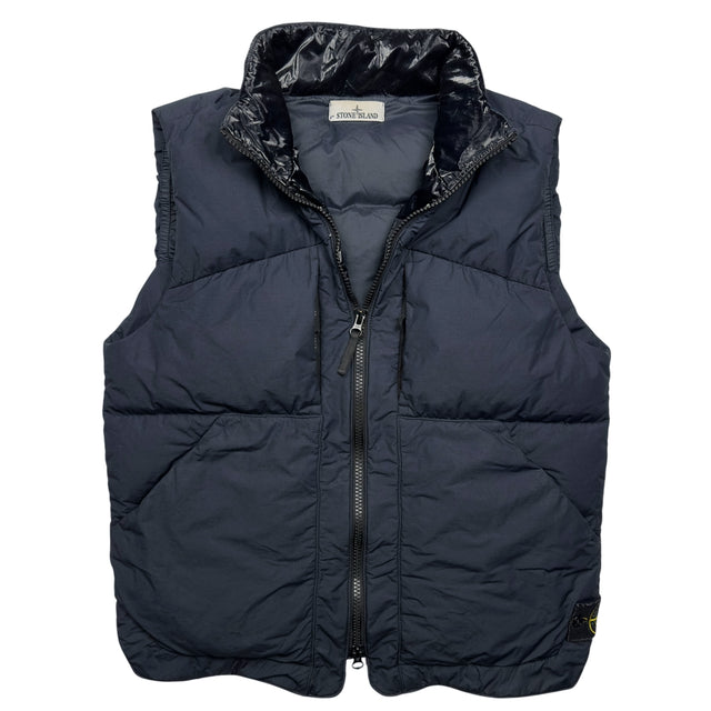 A/W 22 Stone Island Naslan Light Watro Down TC Gilet - Navy