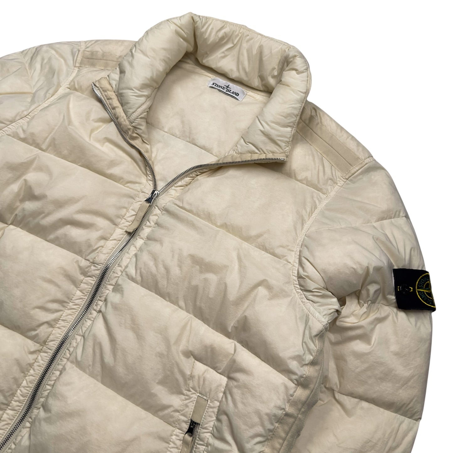 A/W 23 Stone Island Seamless Tunnel Nylon Down TC Puffer Jacket - Cream