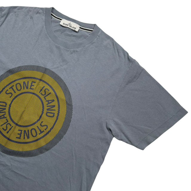 A/W 21 Stone Island 'Lenticular Two' Rubber 3D Logo T-Shirt - Grey