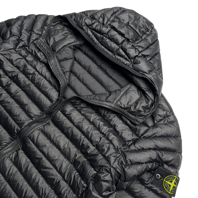 A/W 22 Stone Island Loom Woven Chambers R-Nylon Down TC Puffer Jacket - Black