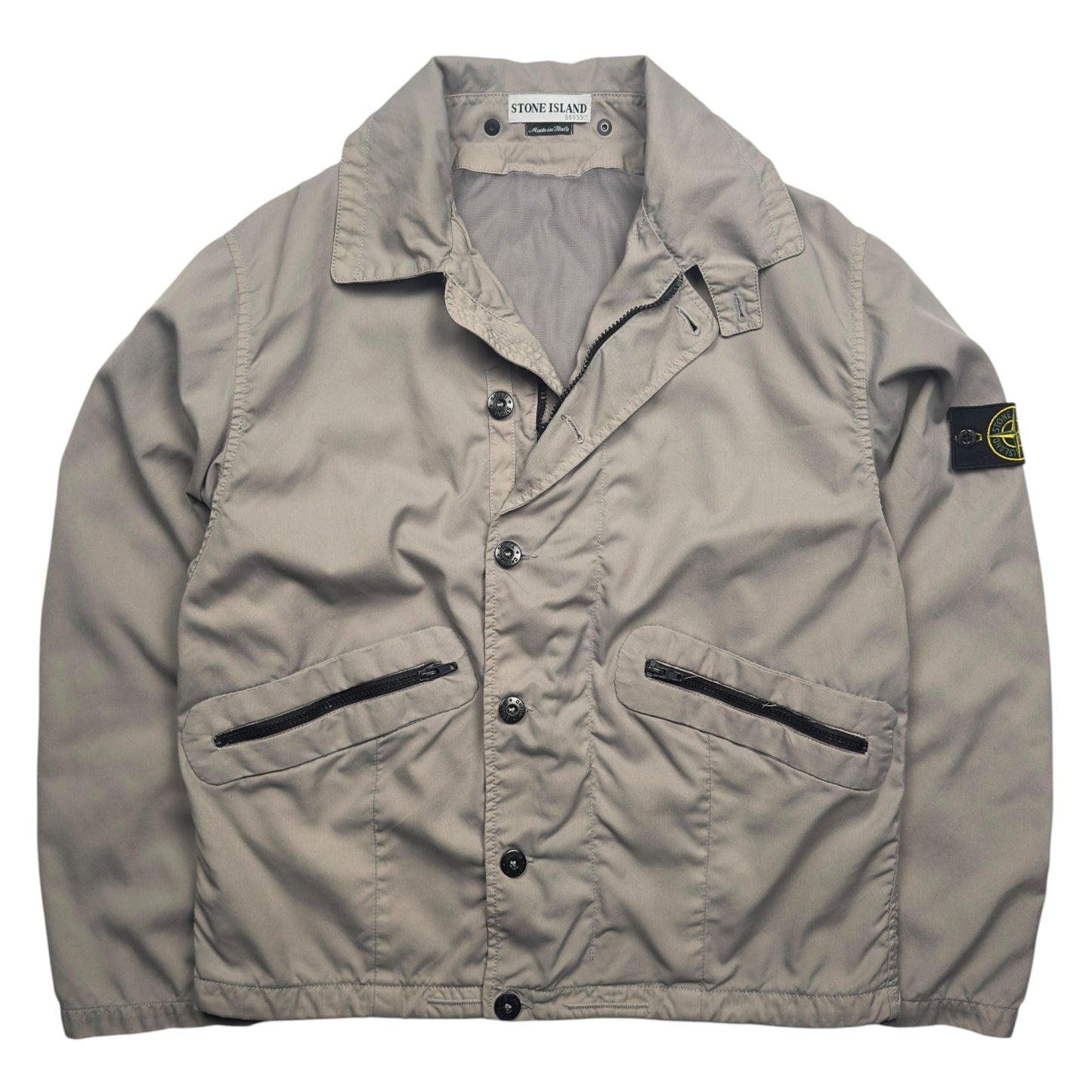 S/S 03 Stone Island Poly Canvas Flight Jacket - Grey