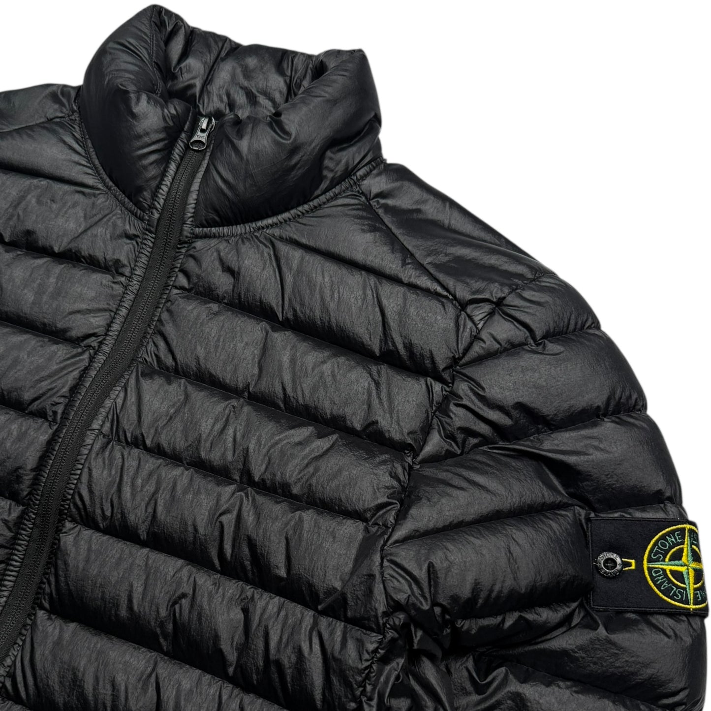 S/S 24 Stone Island Loom Woven Chambers R-Nylon Down TC Puffer Jacket - Black