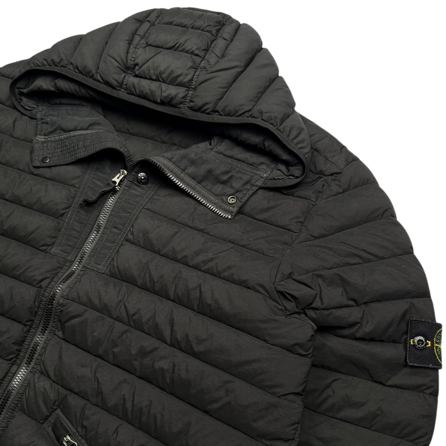 A/W 19 Stone Island Loom Woven Down Chambers Stretch Nylon Down TC Puffer Jacket - Black