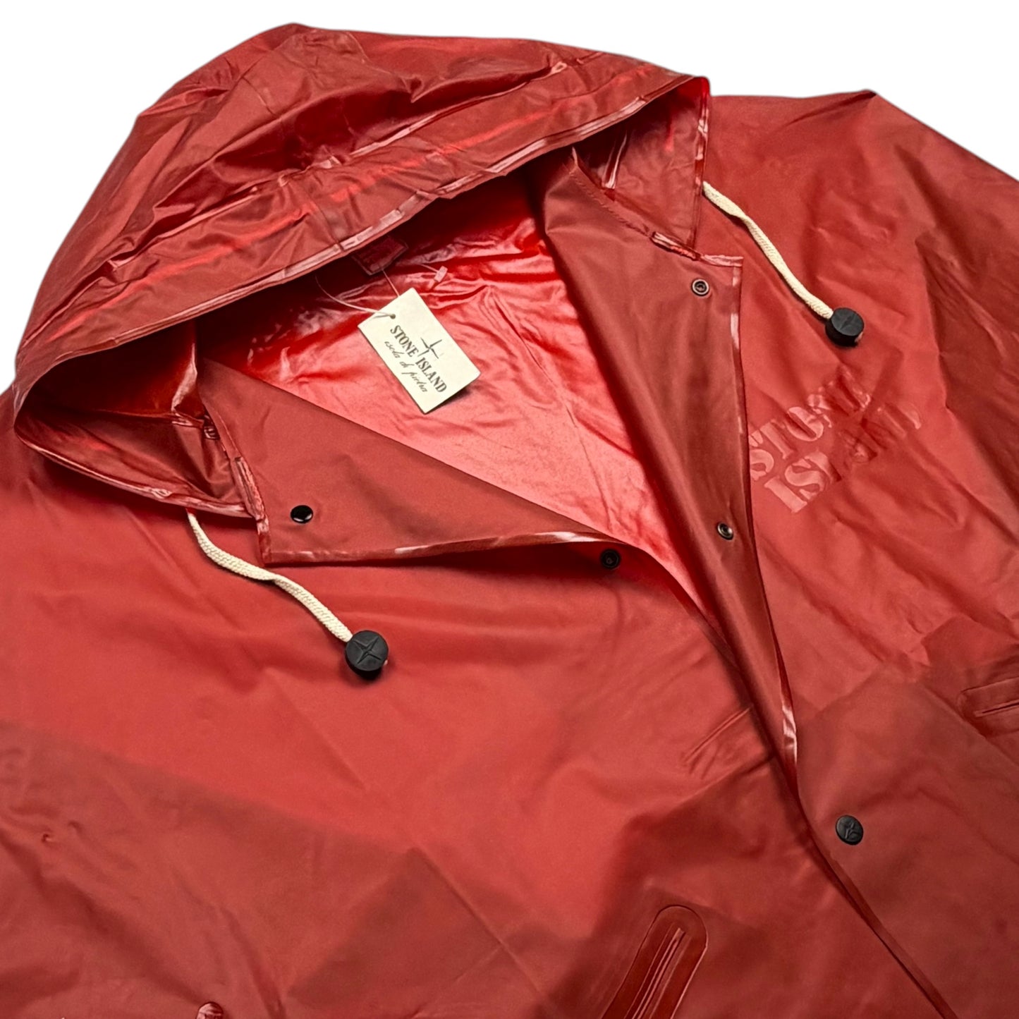 S/S 88 Stone Island PVC Rain Jacket - Red