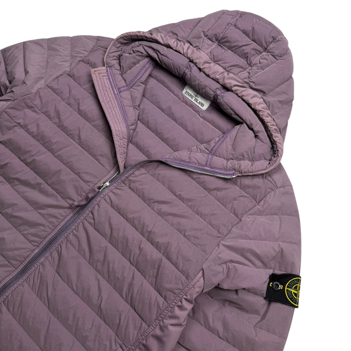 A/W 20 Stone Island Loom Woven Down Chambers Stretch Nylon Down TC Puffer Jacket - Purple