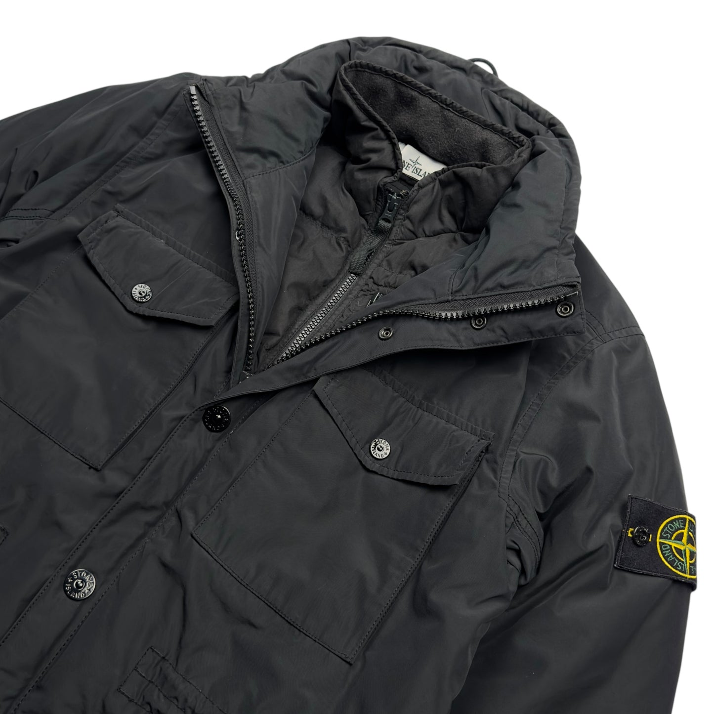 A/W 14 Stone Island Micro Reps Down Puffer Jacket - Black