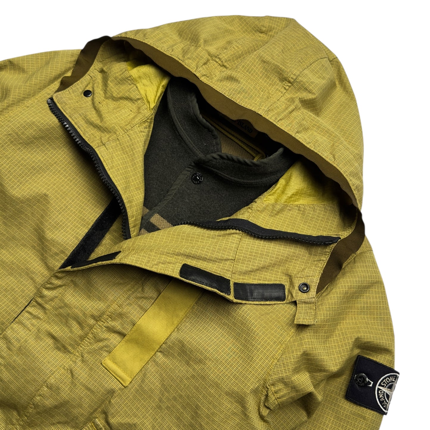 A/W 19 Stone Island Reflective Weave Ripstop TC Parka Jacket with Panno Jacquard Lining