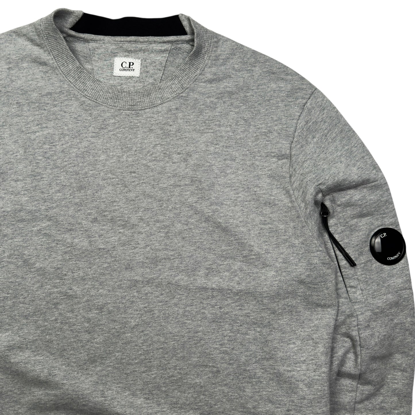 C.P. Company Diagonal Raised Fleece Crewneck Sweater - Grey