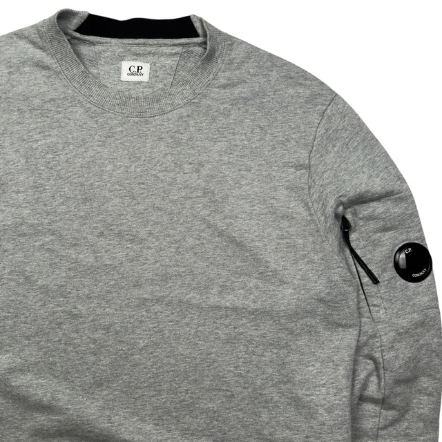 C.P. Company Diagonal Raised Fleece Crewneck Sweater - Grey