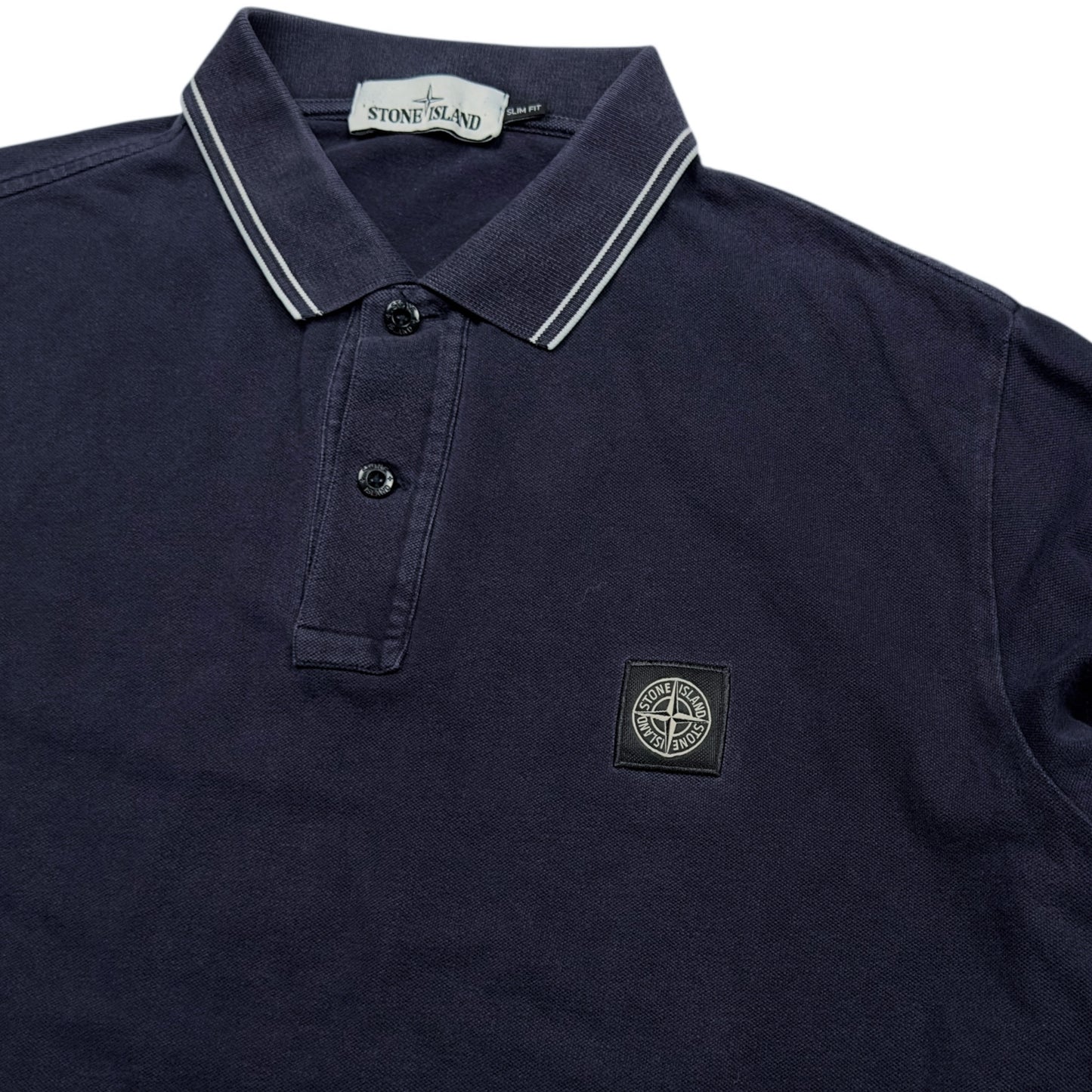 A/W 15 Stone Island Long Sleeve Polo Shirt - Navy