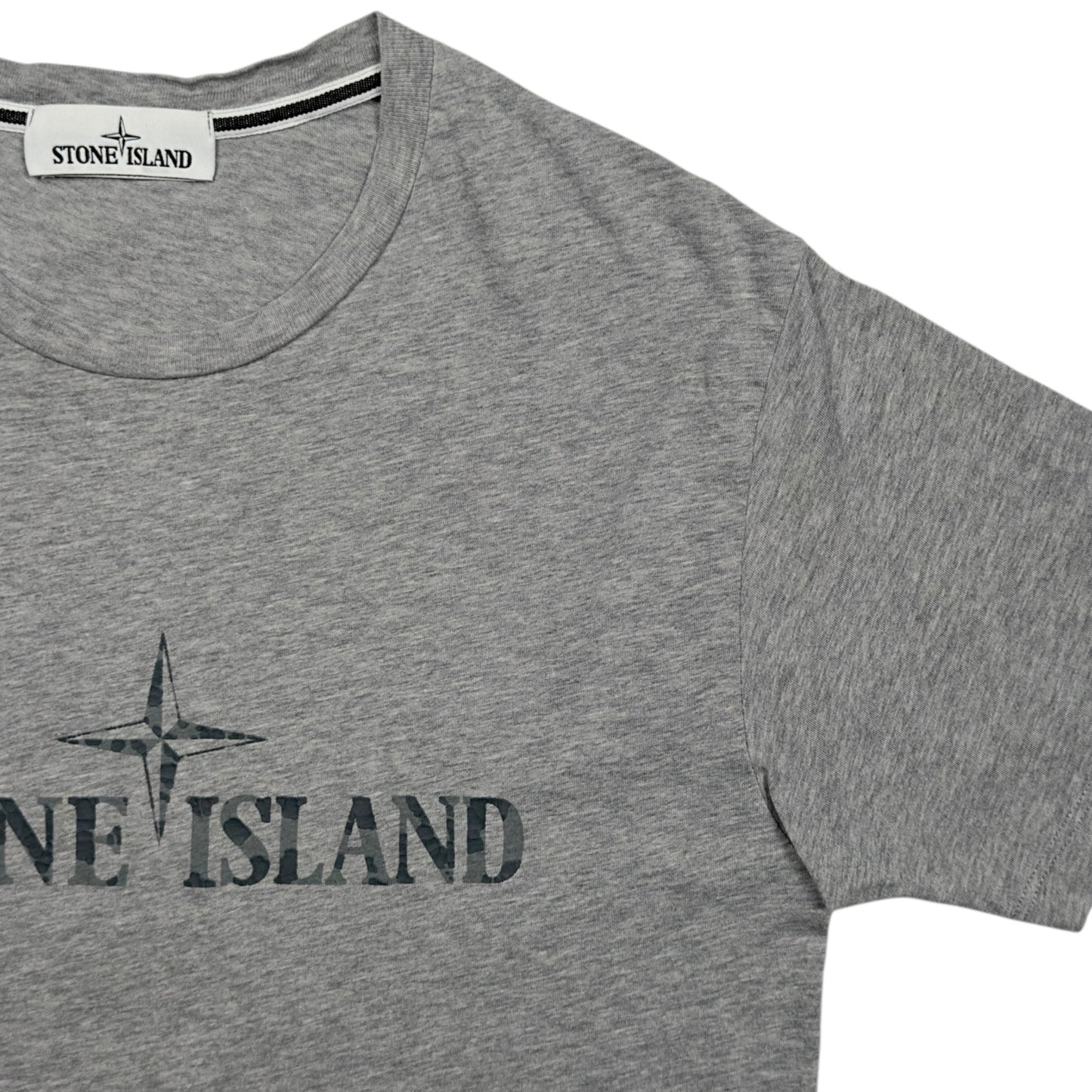 A/W 17 Stone Island Camo Print T-Shirt - Grey