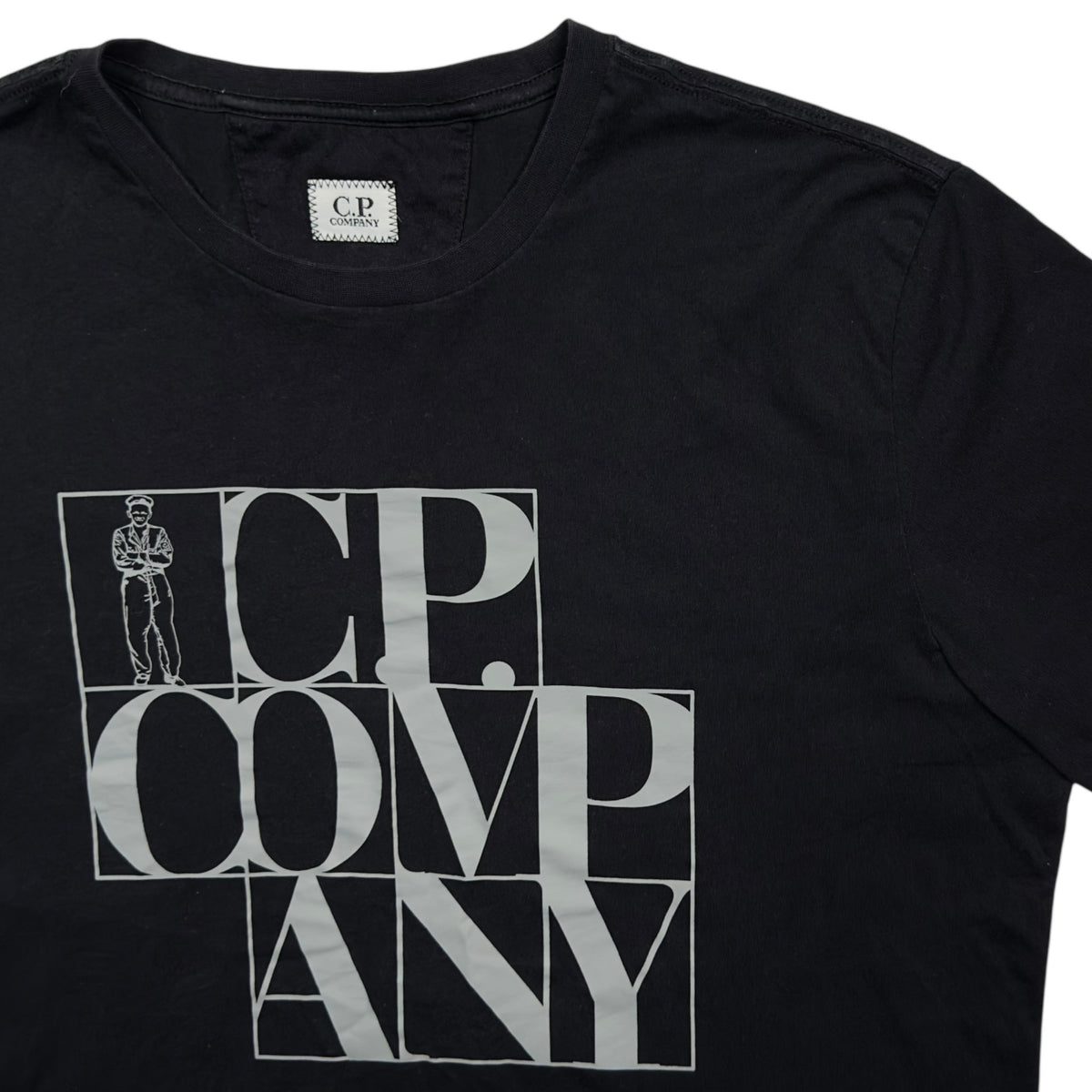 C.P. Company Large Spell Out T-Shirt  - Black