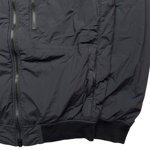 S/S 20 Stone Island Skin Touch Nylon TC with Polartec Alpha Bomber Jacket - Black
