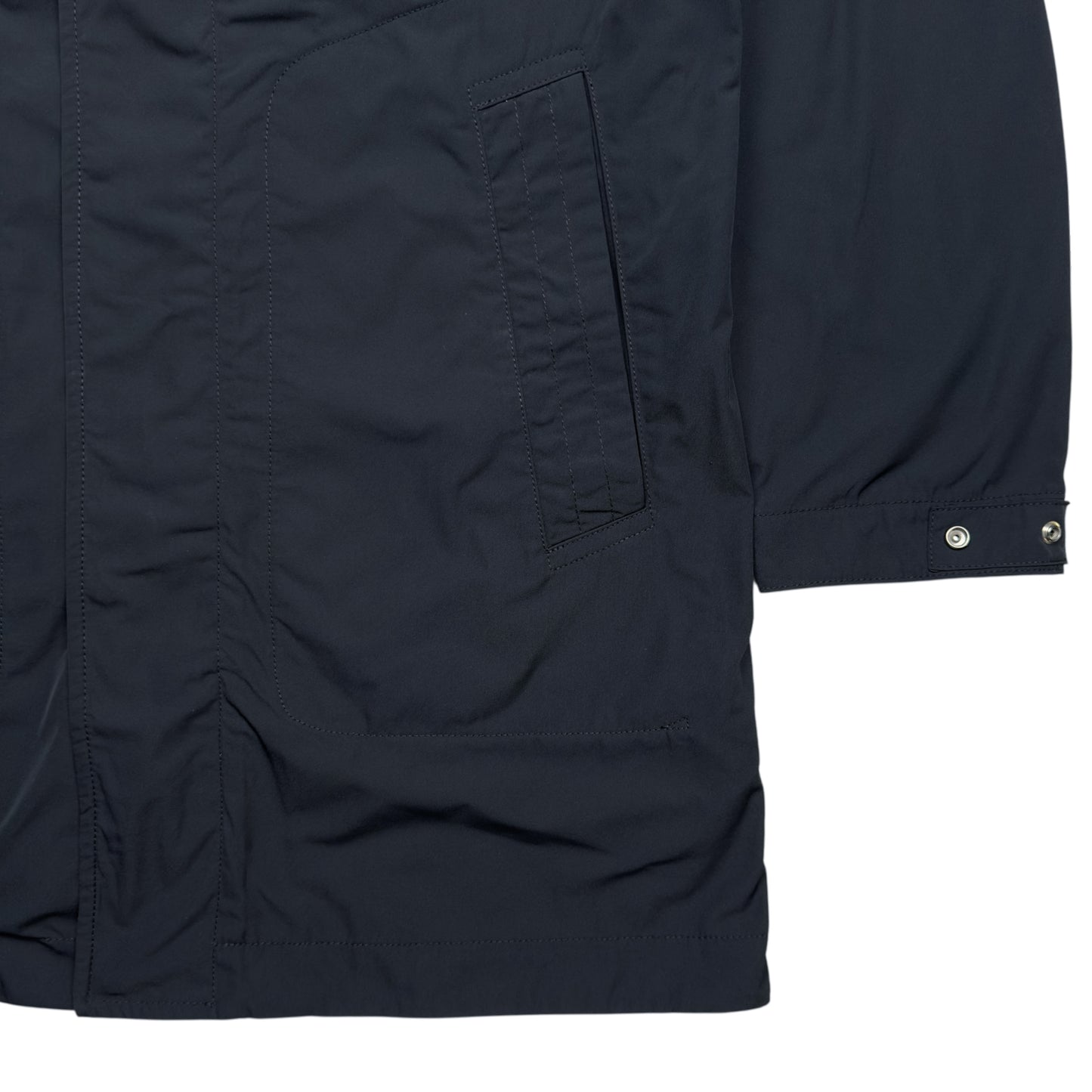 S/S 25 Stone Island Micro Twill Car Coat - Navy Blue