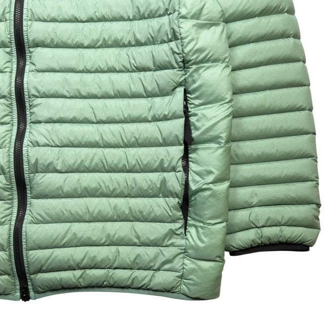 A/W 22 Stone Island Loom Woven Chambers R-Nylon Down TC Puffer Jacket - Sage Green