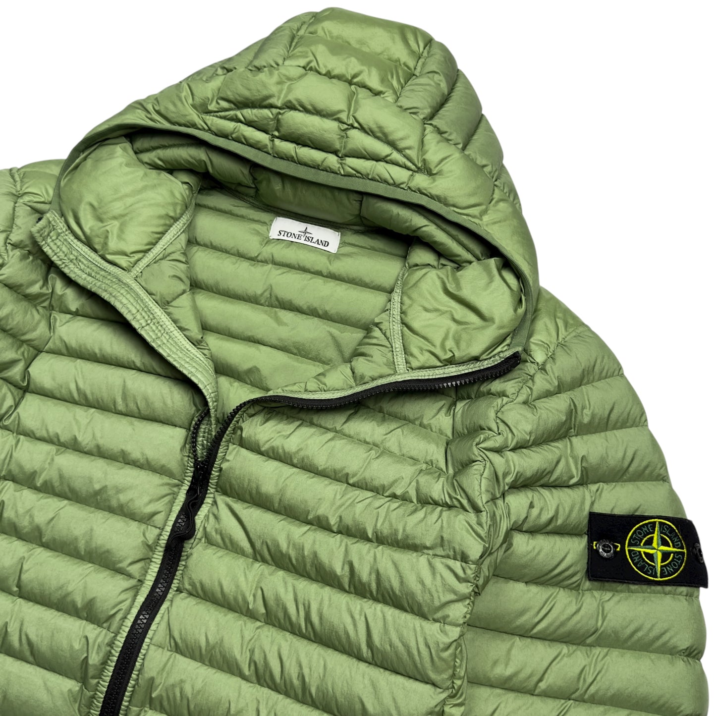 S/S 23 Stone Island Loom Woven Chambers R-Nylon Down TC Puffer Jacket - Sage Green