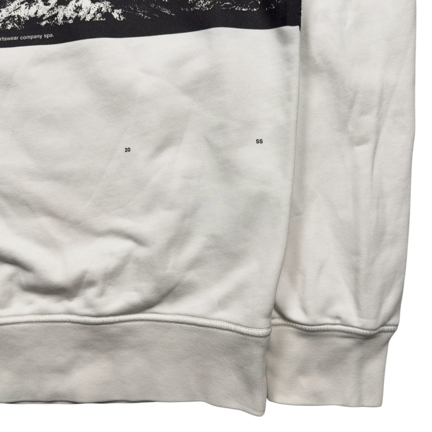 S/S 20 Stone Island "Drone Three" Printed Sweater - White