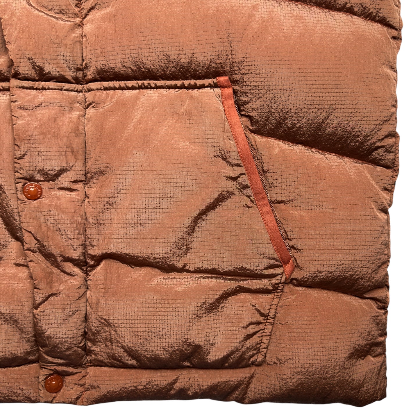 A/W 19 Stone Island Nylon Metal Watro Ripstop Down Puffer Gilet - Orange