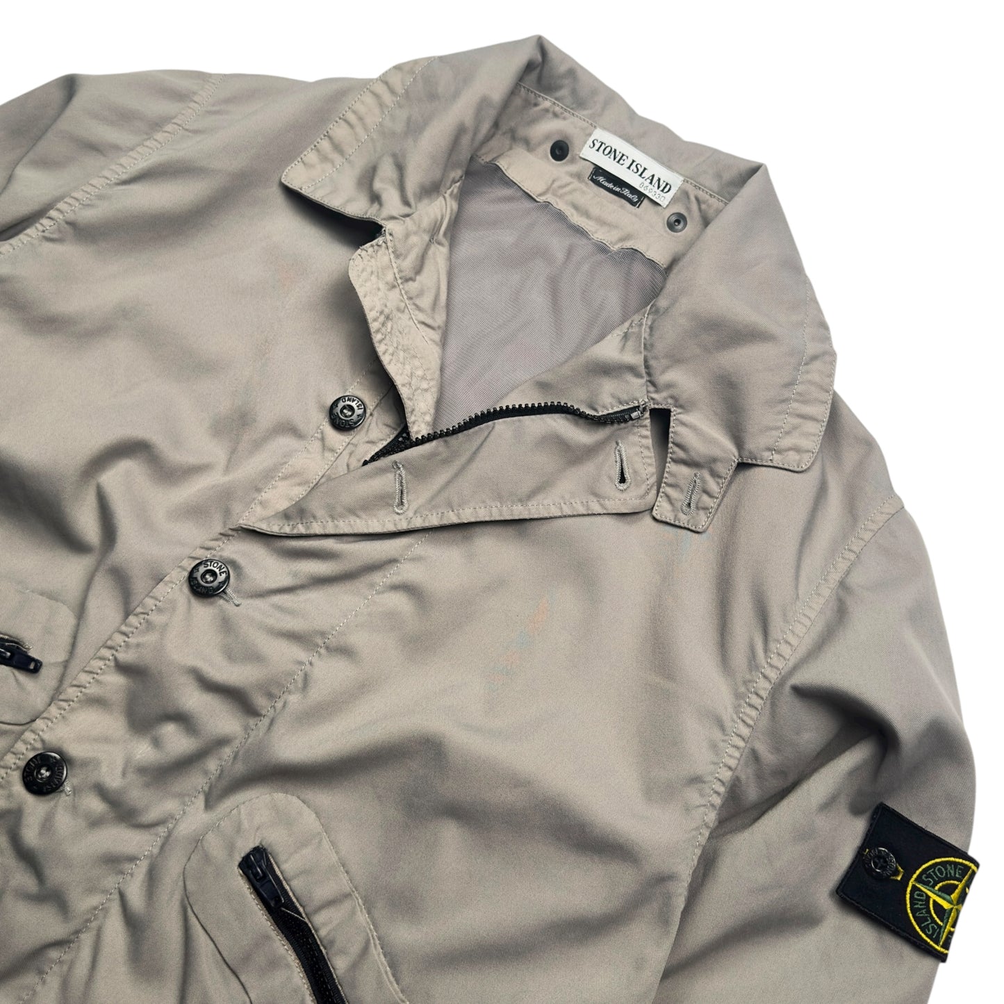 S/S 03 Stone Island Poly Canvas Flight Jacket - Grey