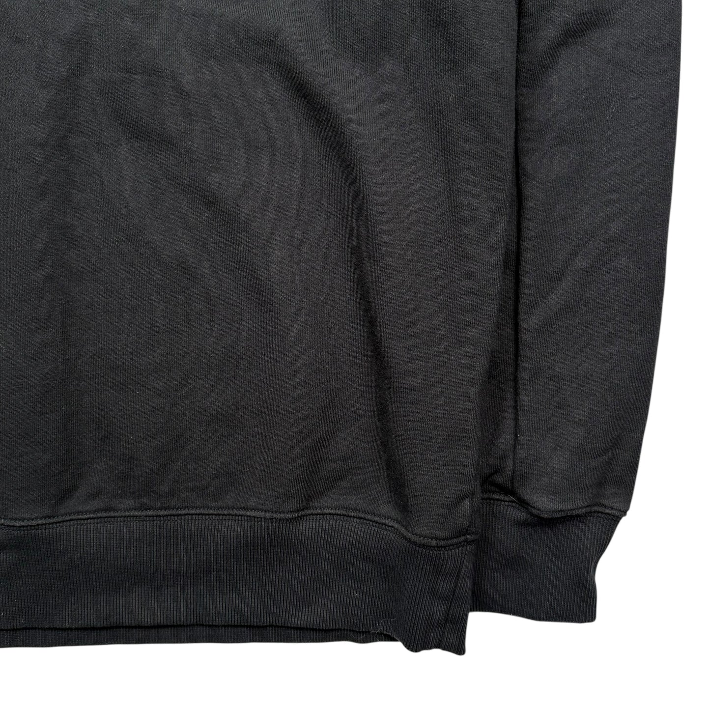 C.P. Company Diagonal Raised Fleece Crewneck Sweater - Black