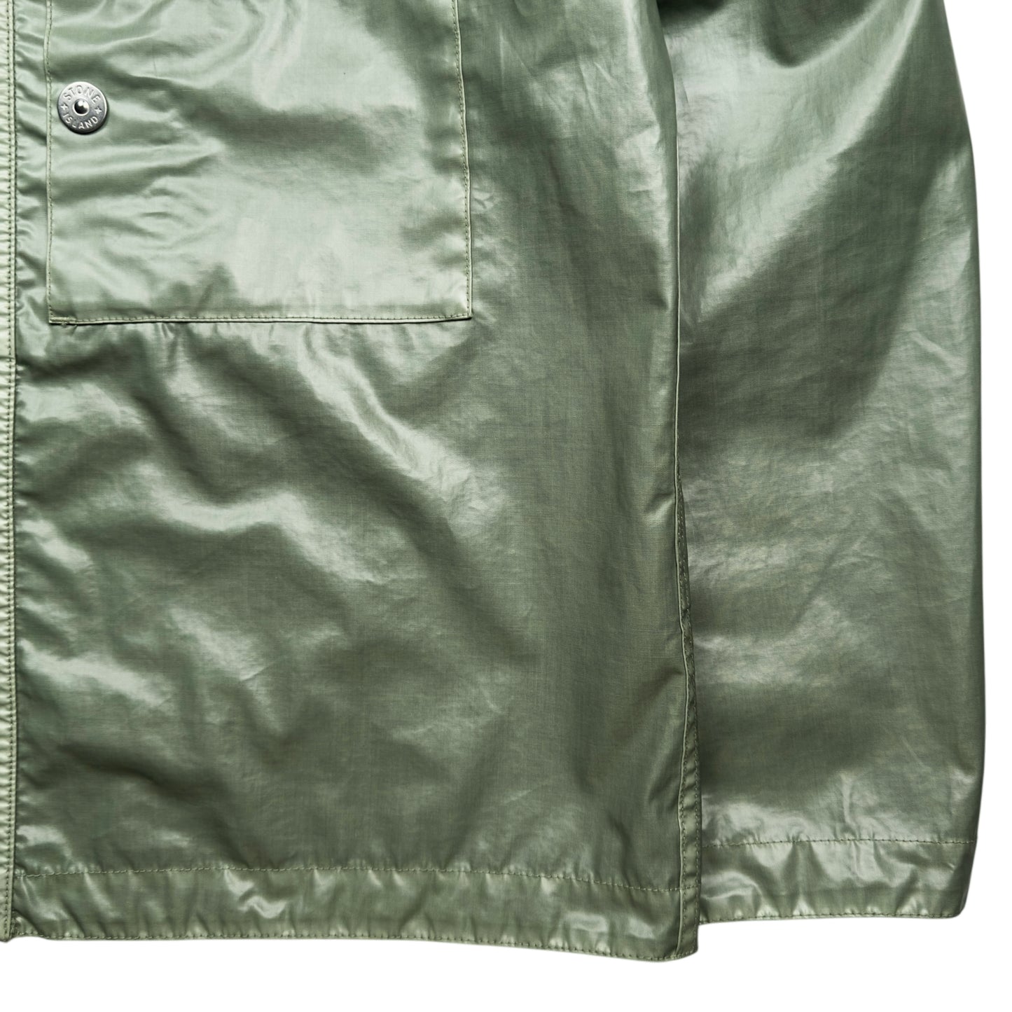 S/S 25 Stone Island Mussola Gommata TC Overshirt Jacket - Sage Green