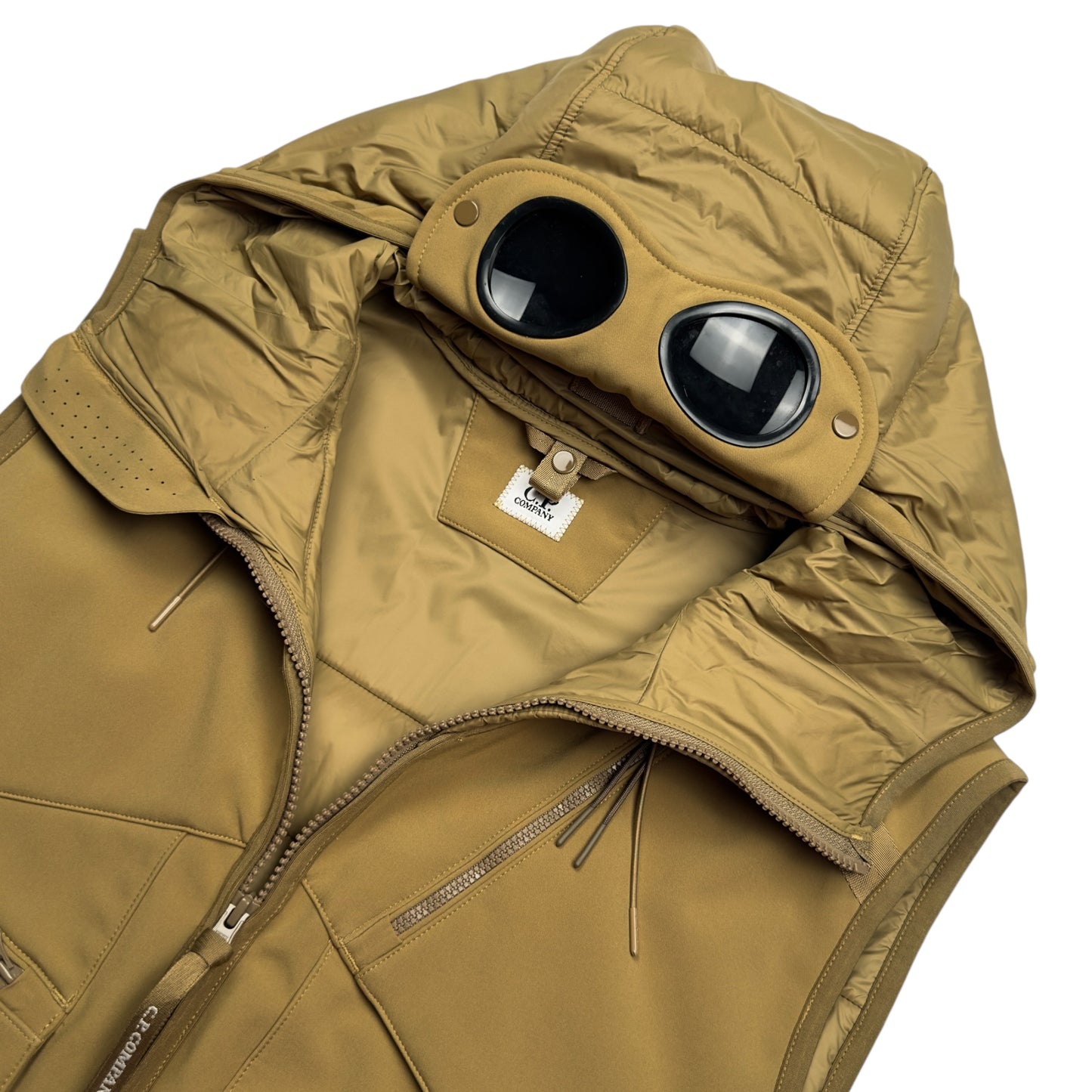 C.P. Company Shell Goggle Gilet - Tan