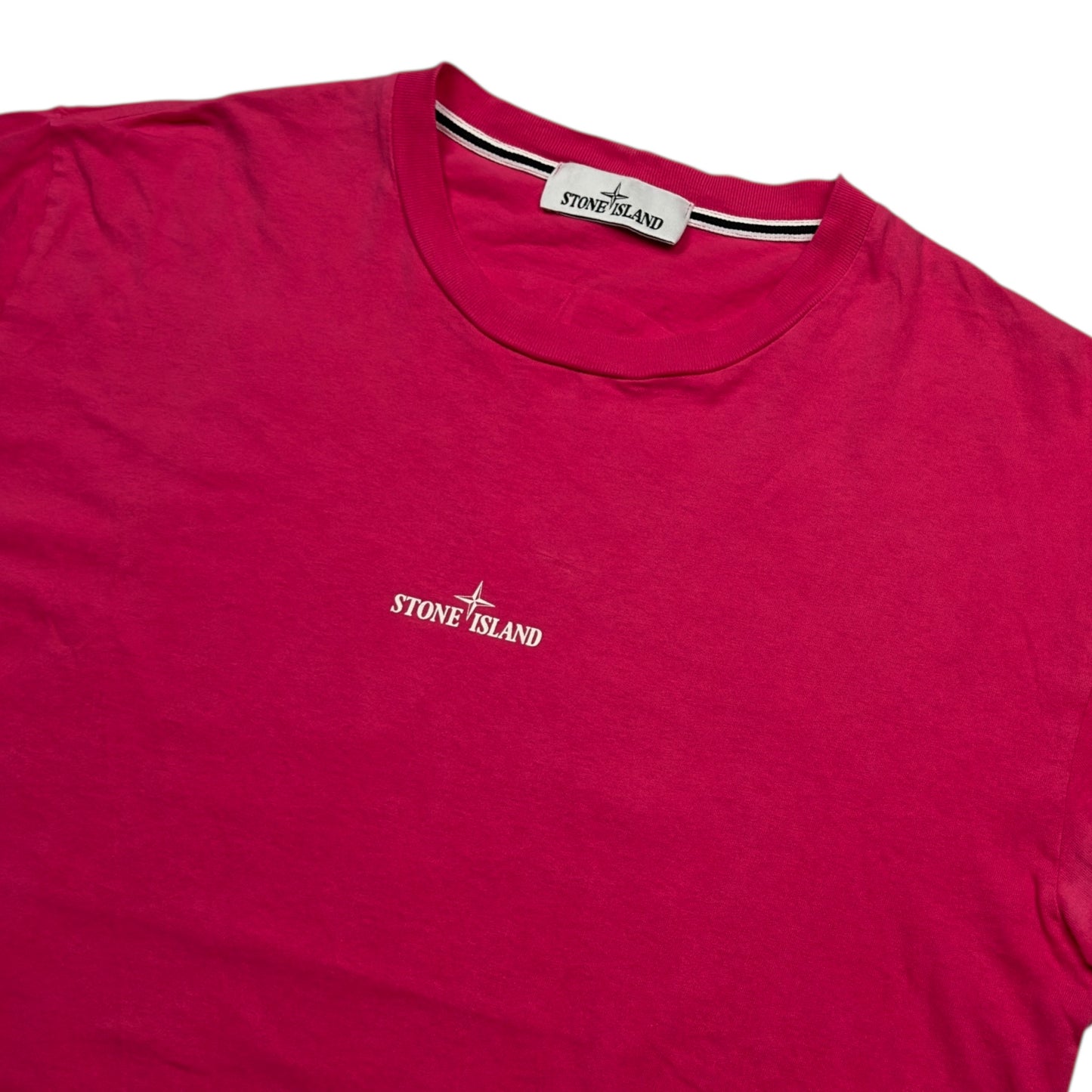 S/S 22 Stone Island Tricromia Three Print T-Shirt - Pink