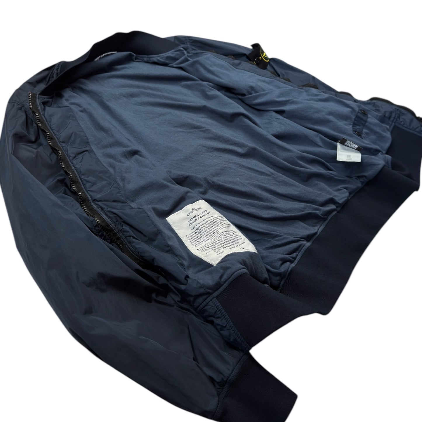 S/S 17 Stone Island Crinkle Reps NY Bomber Jacket - Navy